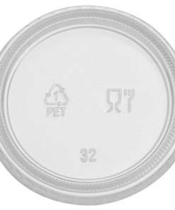 Portion Cup Lids Plastic - 24 / Carton - 100 Per Pack - Clear