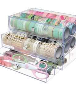 Deflecto 3-Drawer Storage Organizer - 3 Drawer(s) - 7" Height x 10" Width x 6.8" Depth - Clear - 1 Each