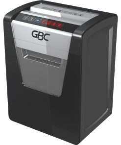 GBC ShredMaster SM10-06 Micro-Cut Shredder - Non-continuous Shredder - Micro Cut - 10 Per Pass - for shredding Paper, Staples, Paper Clip - P-5 - 2 Hour Run Time - 6 gal Wastebin Capacity - Black, Chrome