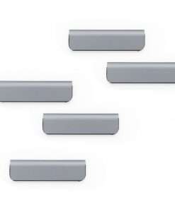 DURABLE DURAFIX Clip - 2.4" Width - for Notes, Door, Reminder, Glass, Refrigerator, Cabinet, Appointment, Reminder - Residue-free, Easy to Use - 5Pack - Silver