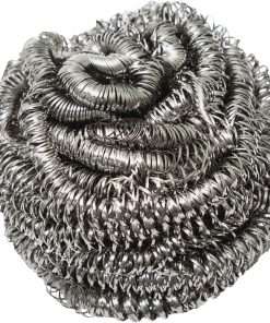 Genuine Joe Stainless Steel Scrubber - 3" Overall Diameter - 12 / Box