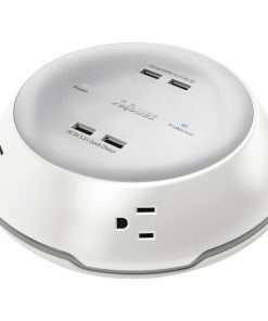 Collaborative Power Pod - White - 3-prong - 5 x AC Power, 4 x USB - 8 ft Cord - White