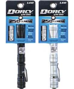 Dorcy Active Series Lightweight Flashlight - AA - Metal, Aircraft Aluminum - Black