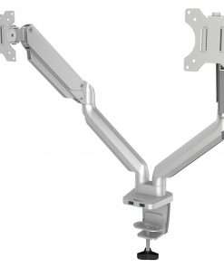 Fellowes Platinum Series Dual Monitor Arm - Silver - 2 Display(s) Supported - 27" Screen Support - 40 lb Load Capacity - 1 Each