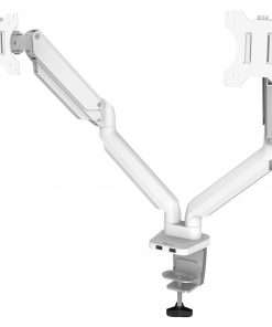 Fellowes Platinum Series Dual Monitor Arm - White - 2 Display(s) Supported - 27" Screen Support - 40 lb Load Capacity - 1 Each