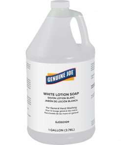 Genuine Joe Lotion Soap - 1 gal (3.8 L) - Grease Remover, Grime Remover, Dirt Remover, Ink Remover, Oil Remover, Carbon Remover - Hand, Skin - White - Pleasant Scent - 1 Each