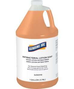 Genuine Joe Antibacterial Lotion Soap - 1 gal (3.8 L) - Bacteria Remover, Grime Remover, Dirt Remover - Hand - Orange - Anti-septic, Pleasant Scent - 1 Each