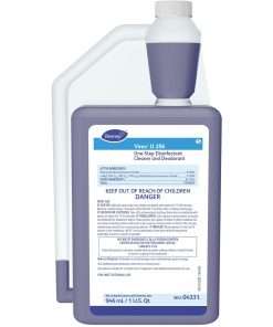 Diversey Virex II 256 Disinfectant Cleaner - Concentrate Liquid - 32 fl oz (1 quart) - Minty Scent - 6 / Carton - Blue