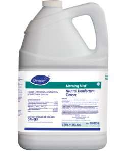 Diversey Morning Mist Neutral Disinfectant - Ready-To-Use Spray - 128 fl oz (4 quart) - Neutral Scent - 4 / Carton - Blue