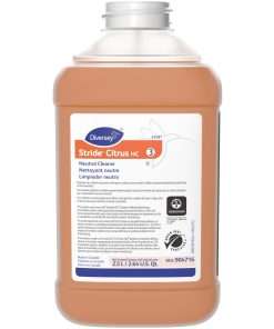 Diversey Stride Citrus Neutral Cleaner - Concentrate Liquid - 84.5 fl oz (2.6 quart) - Citrus Scent - 2 / Carton - Orange