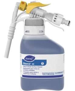 Diversey Glance HC Glass/MultiSurface Cleaner - Ready-To-Use/Concentrate Liquid - 50.7 fl oz (1.6 quart) - Ammonia Scent - 2 / Carton - Blue