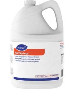 Diversey Hot Springs Heavy-Duty Cleaner - Liquid - 128 fl oz (4 quart) - Citrus Scent - 4 / Carton - Yellow