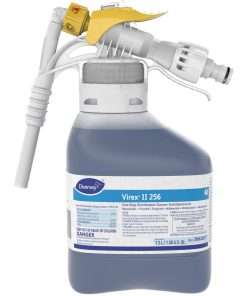 Diversey Virex II 1-Step Disinfectant Cleaner - Concentrate Liquid - 50.7 fl oz (1.6 quart) - Minty Scent - 2 / Carton - Blue
