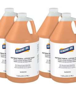 Genuine Joe Antibacterial Lotion Soap - 1 gal (3.8 L) - Bacteria Remover - Hand - Orange - Anti-septic - 4 / Carton