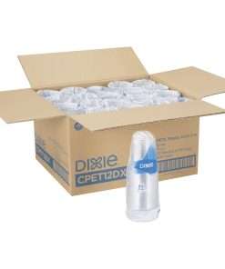 Dixie Clear Plastic Cold Cups - 25 / Pack - 12 fl oz - 20 / Carton - Clear - PETE Plastic - Soda, Iced Coffee, Sample, Restaurant, Coffee Shop, Breakroom, Lobby