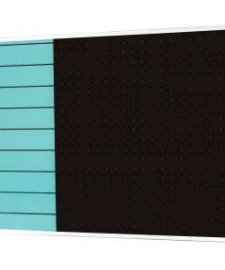 Floortex Viztex Dry-erase Magnetic Glass Whiteboard - Teal - 17" (1.4 ft) Width x 23" (1.9 ft) Height - Teal/Jet Black Glass Surface - 1 Each