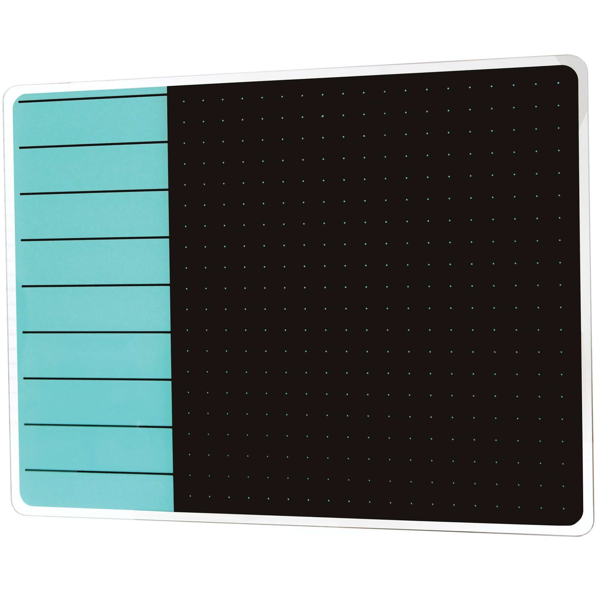 Floortex Viztex Dry-erase Magnetic Glass Whiteboard - Teal - 17" (1.4 ft) Width x 23" (1.9 ft) Height - Teal/Jet Black Glass Surface - 1 Each
