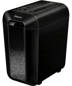 Fellowes LX65 10 Sheet Cross-cut Deskside Paper Shredder - Non-continuous Shredder - Cross Cut - 10 Per Pass - for shredding Staples, Paper, Paper Clip, Credit Card - 0.156" x 1.563" Shred Size - P-4 - 6 Minute Run Time - 20 Minute Cool Down Time - 4 gal Wastebin Capacity - Black