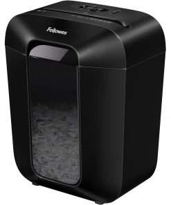 Fellowes LX45 Cross-cut Shredder - Non-continuous Shredder - Cross Cut - 8 Per Pass - for shredding Staples, Paper, Paper Clip, Credit Card - 0.156" x 1.563" Shred Size - P-4 - 6 Minute Run Time - 20 Minute Cool Down Time - 4 gal Wastebin Capacity - Black
