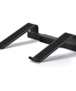 DAC Non-Skid Laptop Stand With 4-Port USB 3.0 Hub - 3" Height x 9.8" Width - Aluminum Alloy - Black