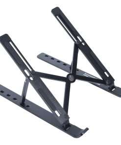 DAC Portable and Adjustable Laptop/Tablet Stand - Notebook, Tablet, Cell Phone Support - Aluminum Alloy - Black