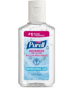 PURELL&reg; Hand Sanitizer Gel - 1 fl oz (29.6 mL) - Flip Top Bottle Dispenser - Kill Germs - Hand - Clear - 250 / Carton