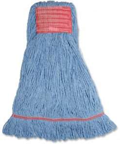 Genuine Joe GJOLBL5B, Synthetic Blend Large Mophead, 1 Each, Blue - Synthetic, Cotton, Rayon, Fiber