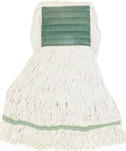 Genuine Joe GJOMWH5B, Synthetic Blend Medium Mophead, 1 Each, White - Synthetic Fiber, Cotton, Rayon