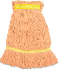 Genuine Joe GJOSOR1B, Narrow Band Blend Small Mophead, 1 Each, Orange - Synthetic Fiber, Rayon, Cotton