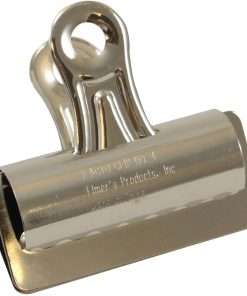 Elmer's Grip Bulldog Clips - No. 4 - 3" Width - 1" Size Capacity - for Home, Office - Strong, Durable, Lightweight, Heavy Duty - 12 / Box - Silver - Nickel Plated Steel