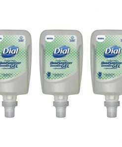 Dial Hand Sanitizer Gel Refill - Fragrance-free Scent - 40.6 fl oz (1200 mL) - Pump Dispenser - Bacteria Remover - Healthcare, School, Office, Restaurant, Daycare, Hand - Clear - Dye-free, Drip Resistant - 3 / Carton