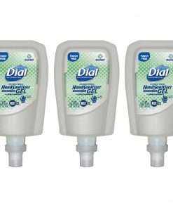 Dial Hand Sanitizer Gel Refill - Fragrance-free Scent - 33.8 fl oz (1000 mL) - Touchless Dispenser - Bacteria Remover - Healthcare, School, Office, Restaurant, Daycare, Hand - Clear - Dye-free, Drip Resistant - 3 / Carton