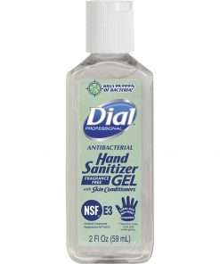 Dial Hand Sanitizer Gel - Fragrance-free Scent - 2 fl oz (59.1 mL) - Bacteria Remover - Hand - Clear - Dye-free - 1 Each