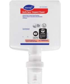 Diversey Soft Care Hand Sanitizer Foam Refill - Fragrance-free Scent - 40.6 fl oz (1200 mL) - Restroom, Healthcare, Office, Hand, Food Handling - Clear - Residue-free, Anti-irritant, Dye-free, Non-sticky, Bio-based - 6 / Carton