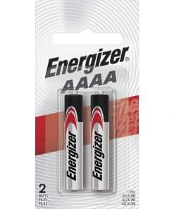 Energizer AAAA Batteries, 2 Pack - For Multipurpose - AAAA - 1.5 V DC - 595 mAh - Alkaline - 2 / Pack