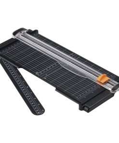 Fiskars SureCut 12" Portable Paper Trimmer - 12" Cutting Length - 6.8" Overall Length - Titanium - 1 Each