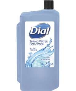 Dial Spring Body Wash Dispenser Refill - Spring Water Scent - 33.8 fl oz (1000 mL) - Bacteria Remover - Body - Residue-free - 8/case
