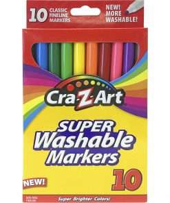 Cra-Z-Art Super Washable Finetip Markers - Fine Marker Point - Multi - 10 / Box