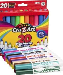Cra-Z-Art Washable Broadline Markers - Broad Marker Point - Multi, Neon, Pastel - 20 / Box