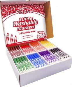 Cra-Z-Art Super Washable Broadline Markers Pack - Broad Marker Point - Multi - 200 / Box
