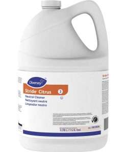 Diversey Stride Citrus Neutral Cleaner - Concentrate - 128 fl oz (4 quart) - Citrus Scent - 1 Each - Orange