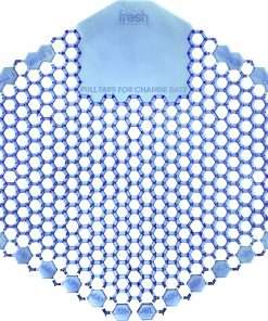 Fresh Products Wave 3D Urinal Screen - Lasts upto 30 Days - Splash Resistant, Odor Neutralizer - 10 / Pack - Blue