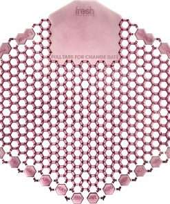 Fresh Products Wave 3D Urinal Screen - Splash Resistant, Anti-bacterial, Odorless - 10 / Pack - Red