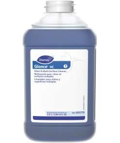 Diversey Glance HC Glass/MultiSurface Cleaner - Concentrate Liquid - 84.5 fl oz (2.6 quart) - Ammonia ScentBottle - 1 Each - Blue
