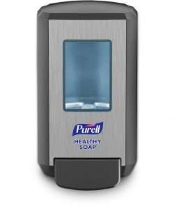 PURELL&reg; CS4 Soap Dispenser - Manual - 1.32 quart Capacity - Site Window, Wall Mountable, Durable - Gray - 1 / Carton