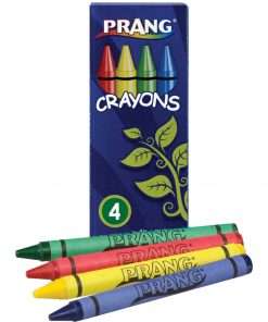 Prang Crayons - Green, Red, Yellow, Blue - 4 / Pack