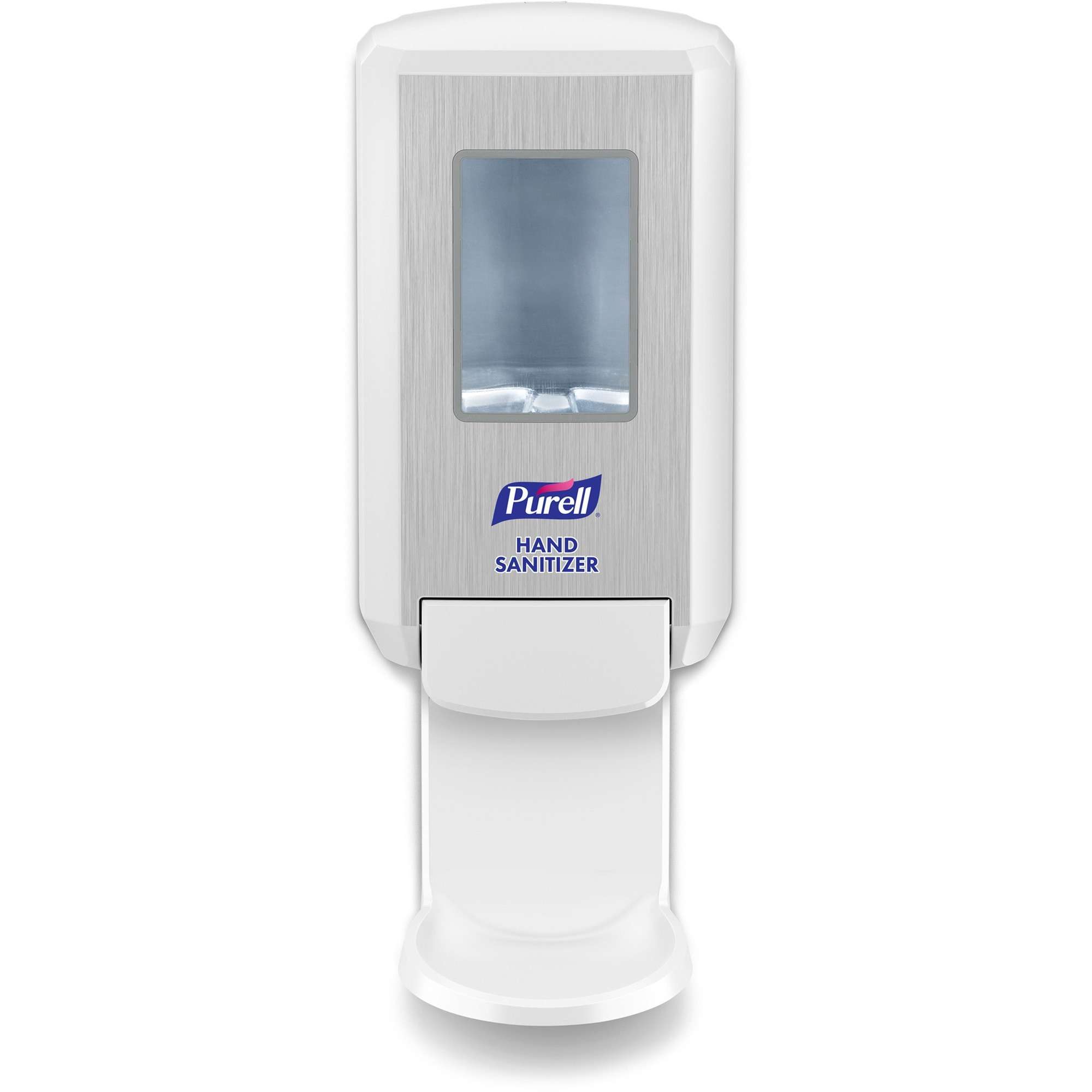 PURELL® CS4 Hand Sanitizer Dispenser - Manual - 1.27 quart Capacity - Wall Mountable, Durable, Refillable, Site Window, Locking Mechanism - White - 1 / Carton