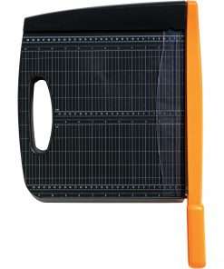 Fiskars Bypass Paper Trimmer - 10 Sheet Cutting Capacity - 12" Cutting Length - Easy to Use, Ergonomic Handle, Comfortable, Built-in Carry Handle, Self-sharpening, Non-skid Rubber Feet, Scale Bar - Black - 1 / Each