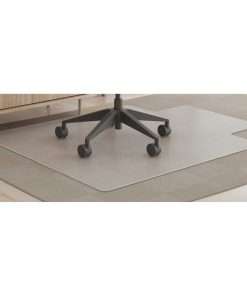 Deflecto SuperMat+ Chairmat - Medium Pile Carpet, Home Office, Commercial - 53" Length x 45" Width x 0.50" Thickness - Rectangle - Polyvinyl Chloride (PVC) - Clear