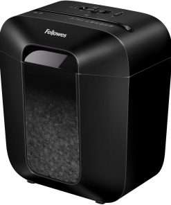 Fellowes LX25M Paper Shredder - Micro Cut - 6 Per Pass - for shredding Paper, Paper Clip, Staples, Credit Card - 0.156" x 0.500" Shred Size - P-4 - 10 ft/min - 9" Throat - 5 Minute Run Time - 30 Minute Cool Down Time - 3 gal Wastebin Capacity